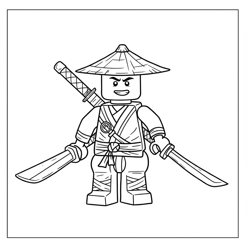 ninja ninjago cartoon coloring page