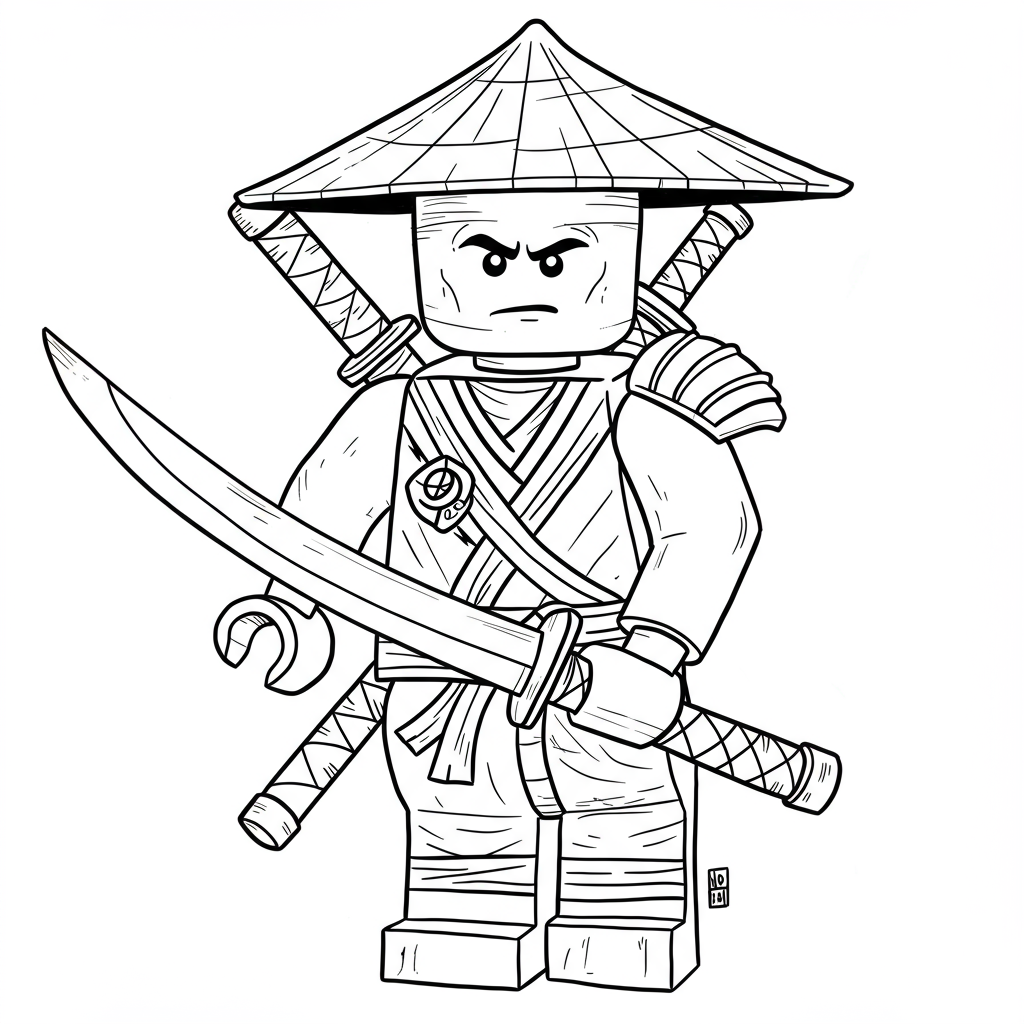 ninja ninjago detailed coloring page