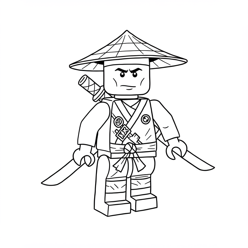 ninja ninjago simple coloring page