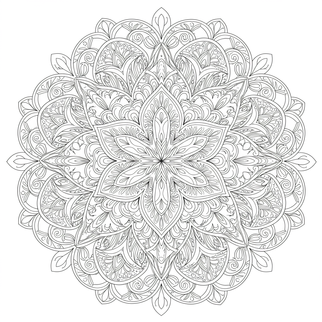 november mandala coloring page