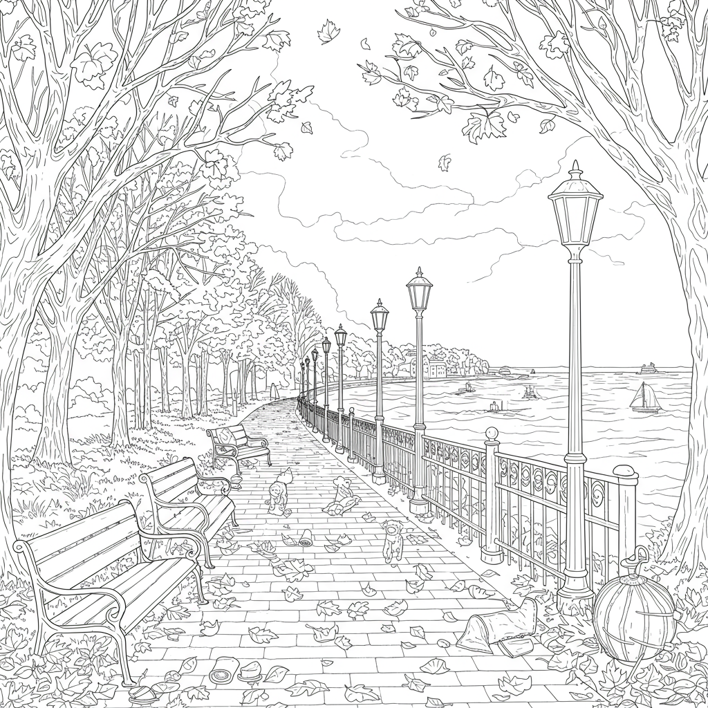 november portrait coloring page