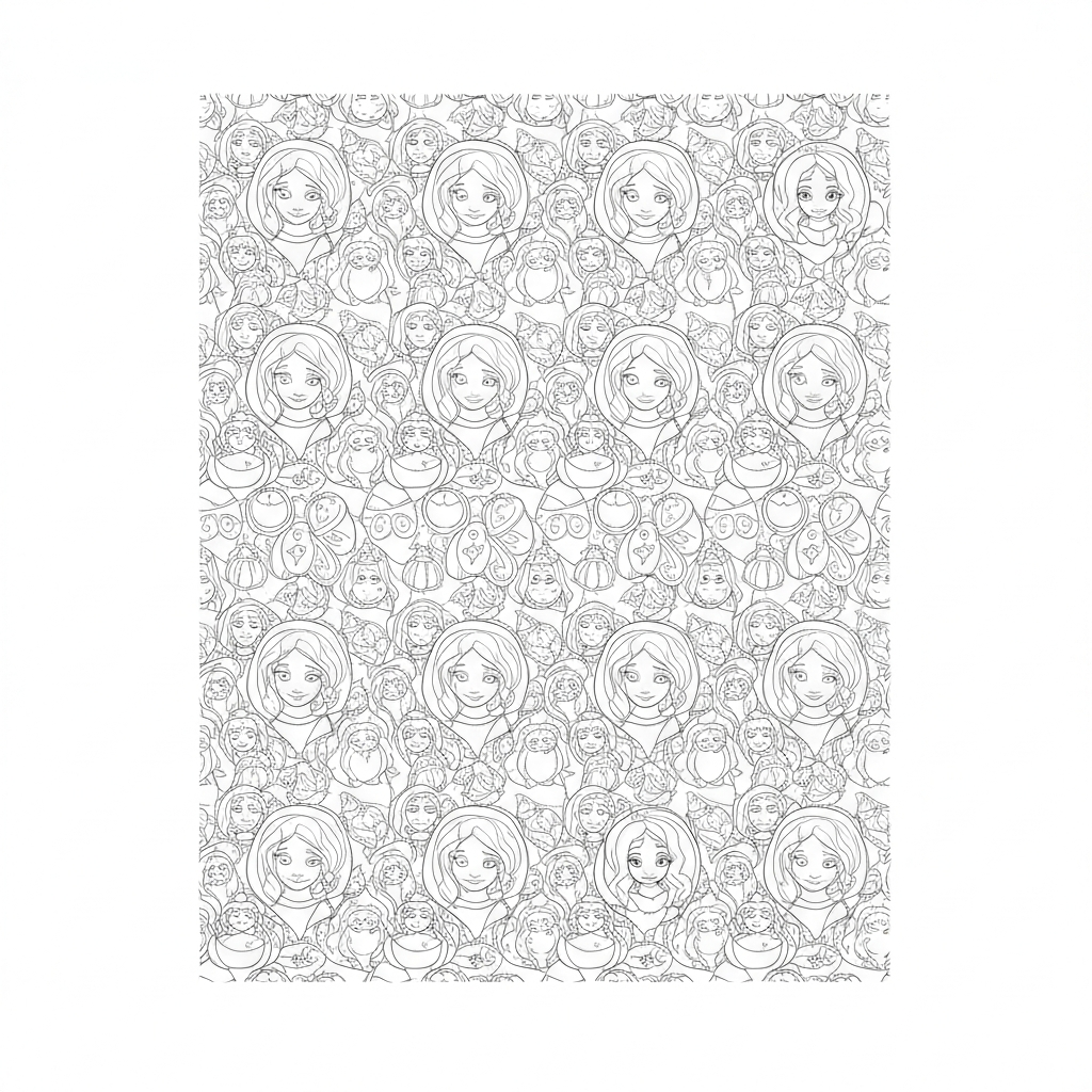 of tiana the princess pattern coloring page
