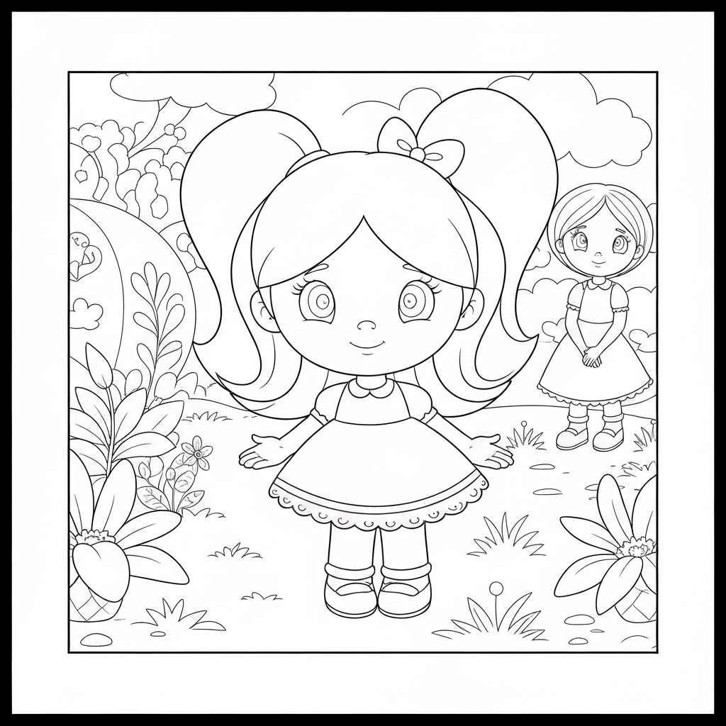página para colorir simples de momentos preciosos