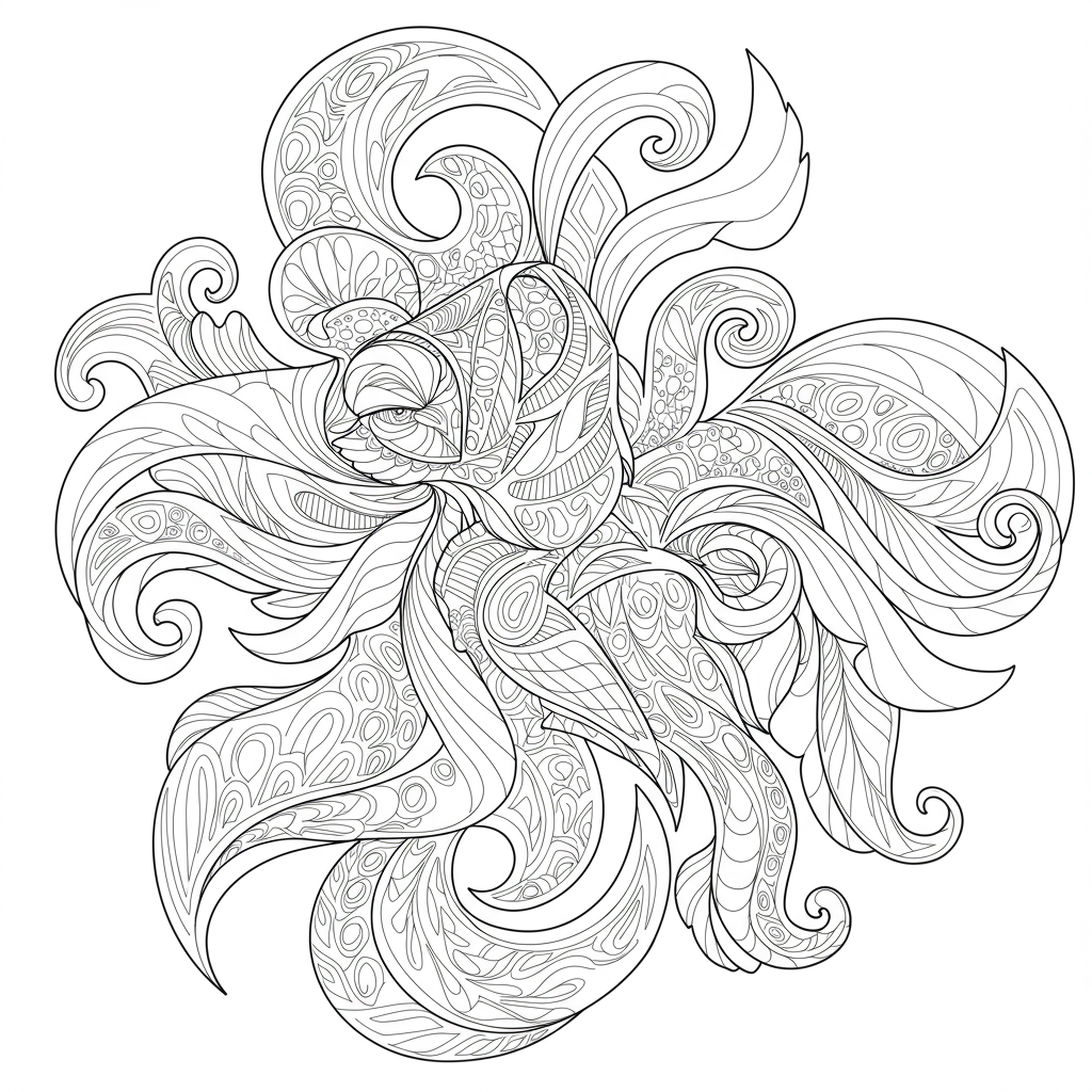 recuse blaze abstract coloring page