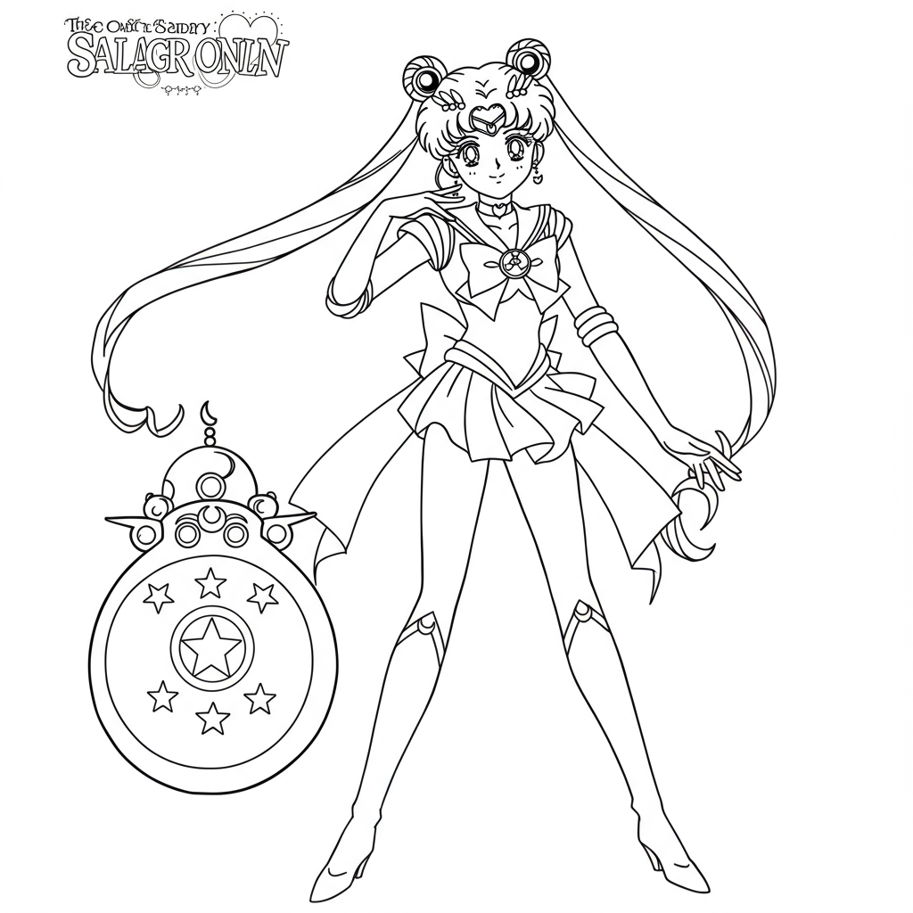 página para colorir educativa da sailor moon