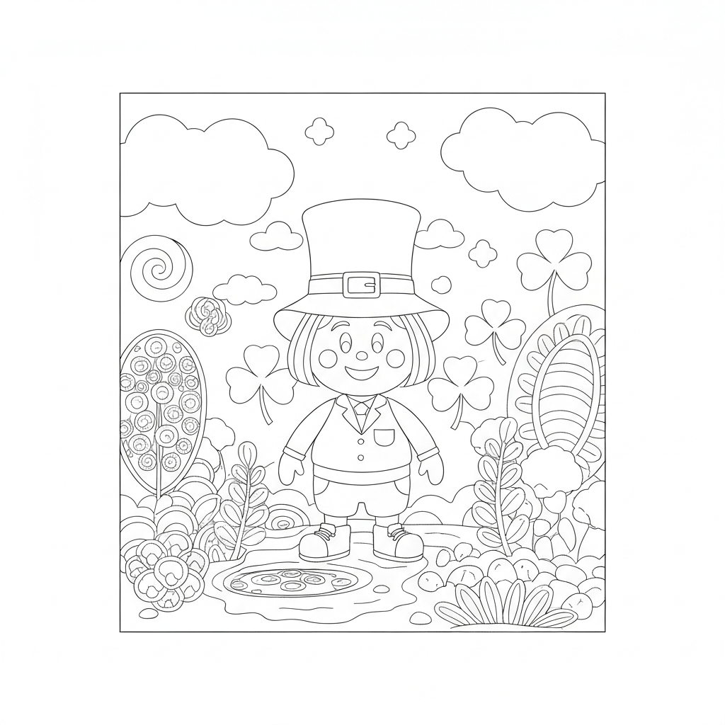 shamrock mandala coloring page