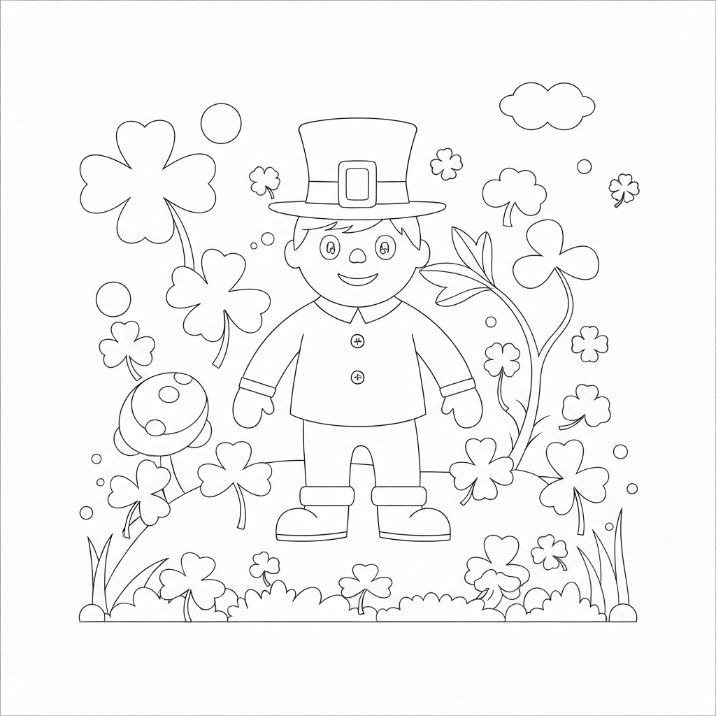 shamrock pattern coloring page