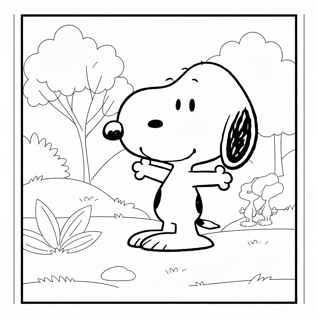 snoopy educational coloring page