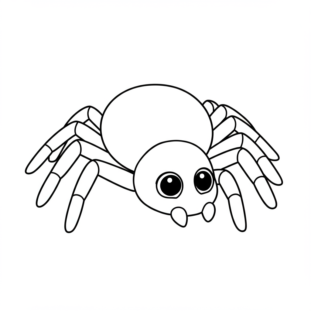dibujo para colorear de araña bebé