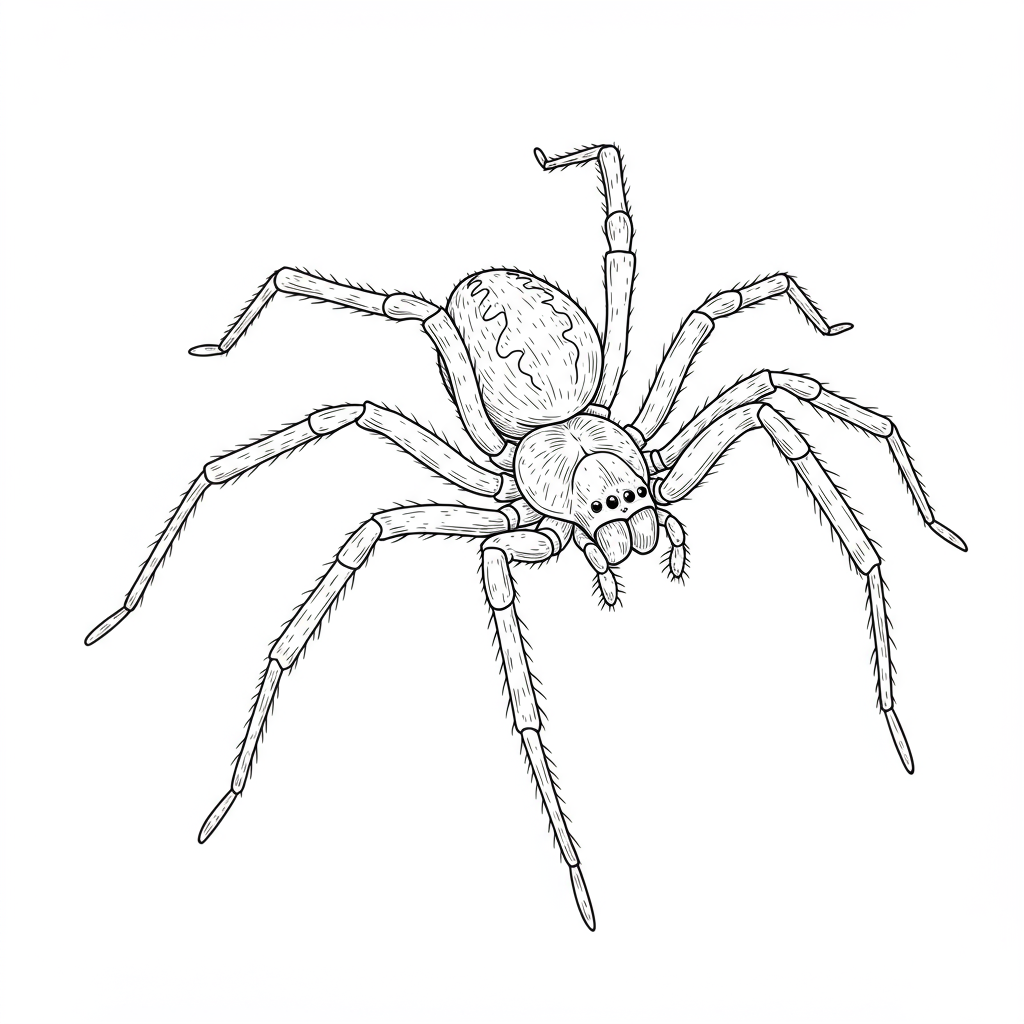 dibujo para colorear de araña educativa