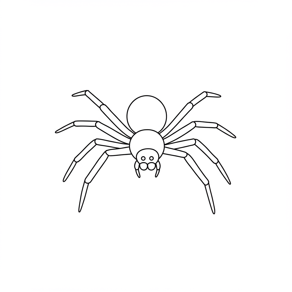 dibujo para colorear de araña simple