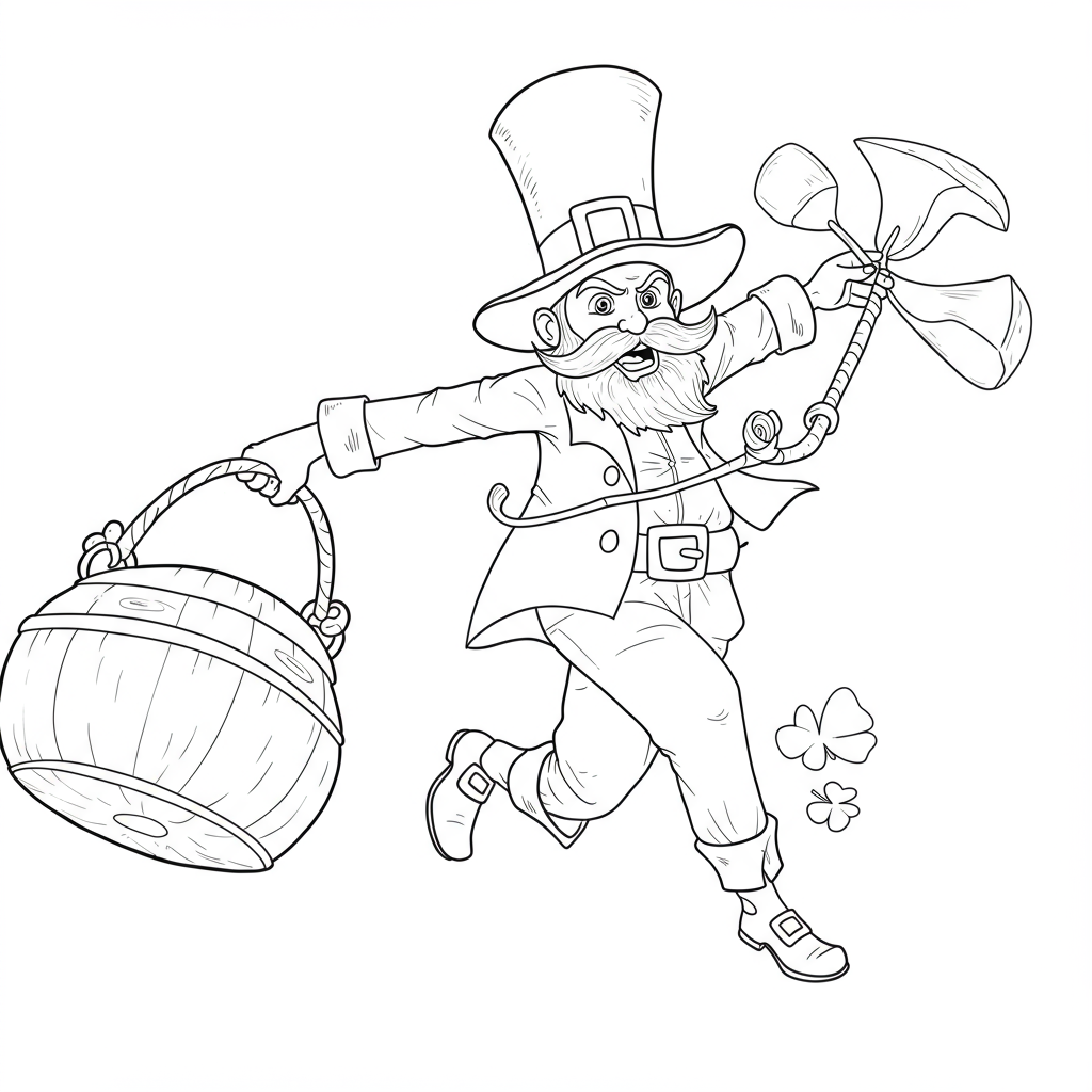 st patrick day action coloring page