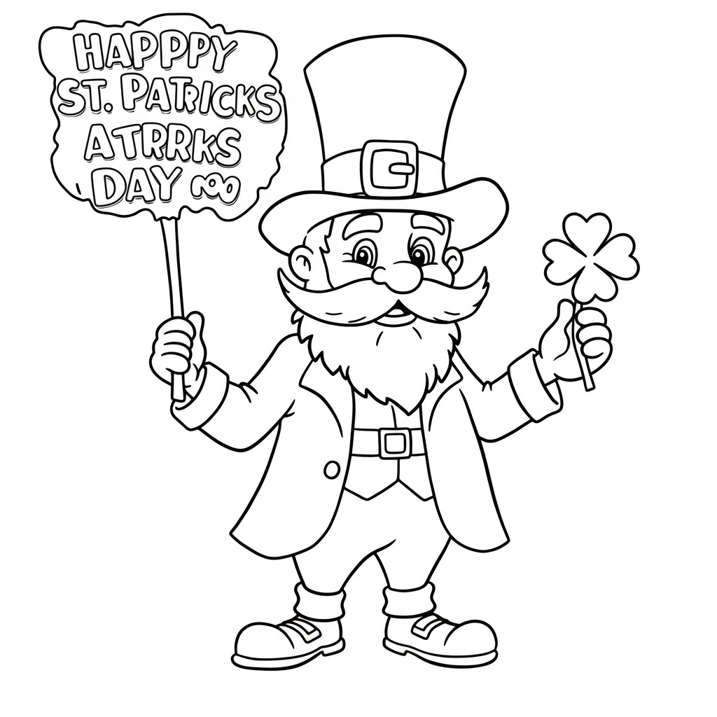 st patrick day cartoon coloring page