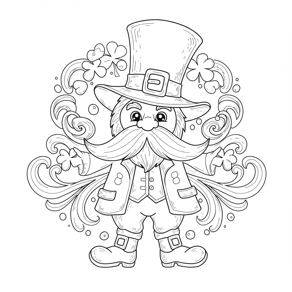 st patrick day decorative coloring page