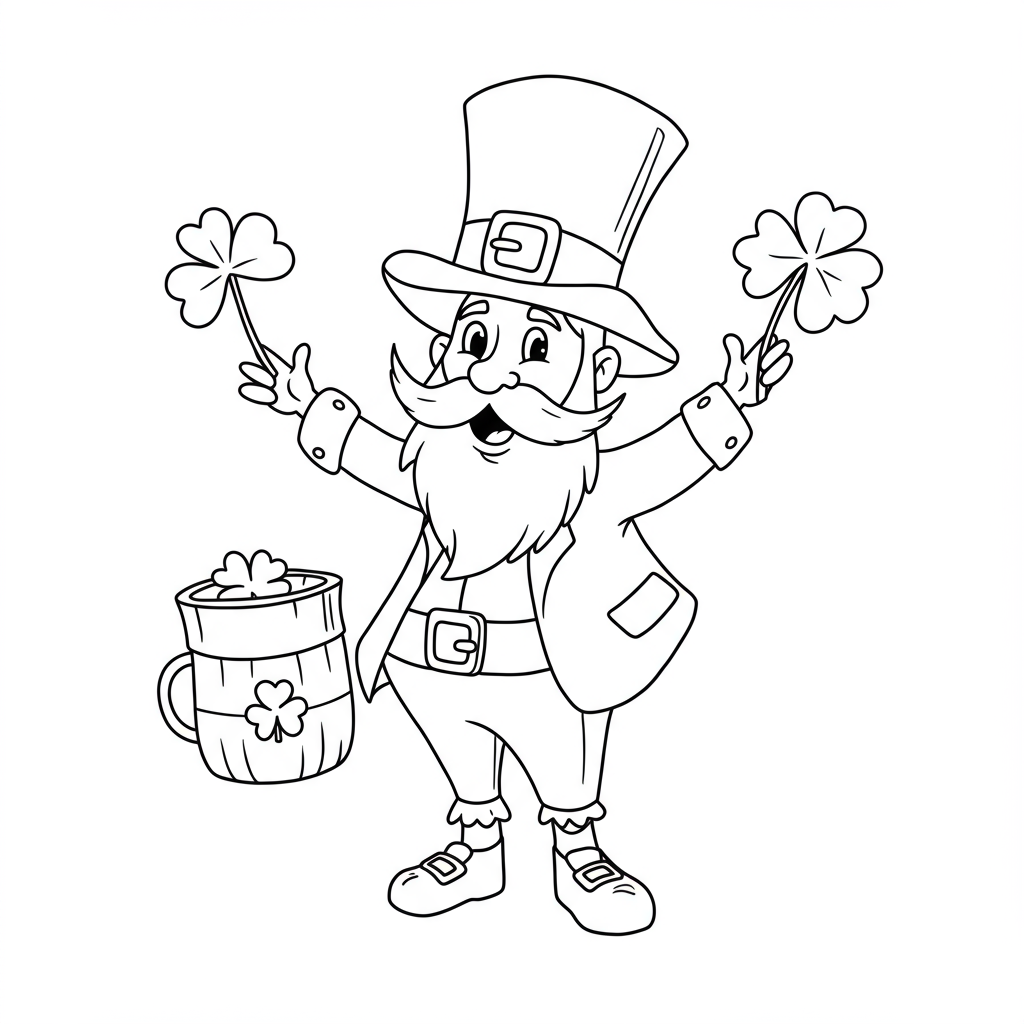 st patrick day easy coloring page