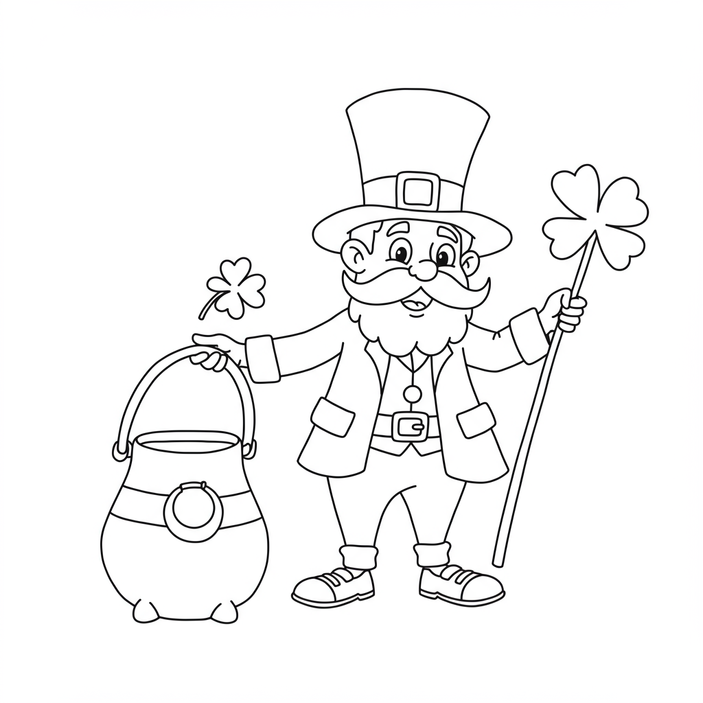 st patrick day educational coloring page