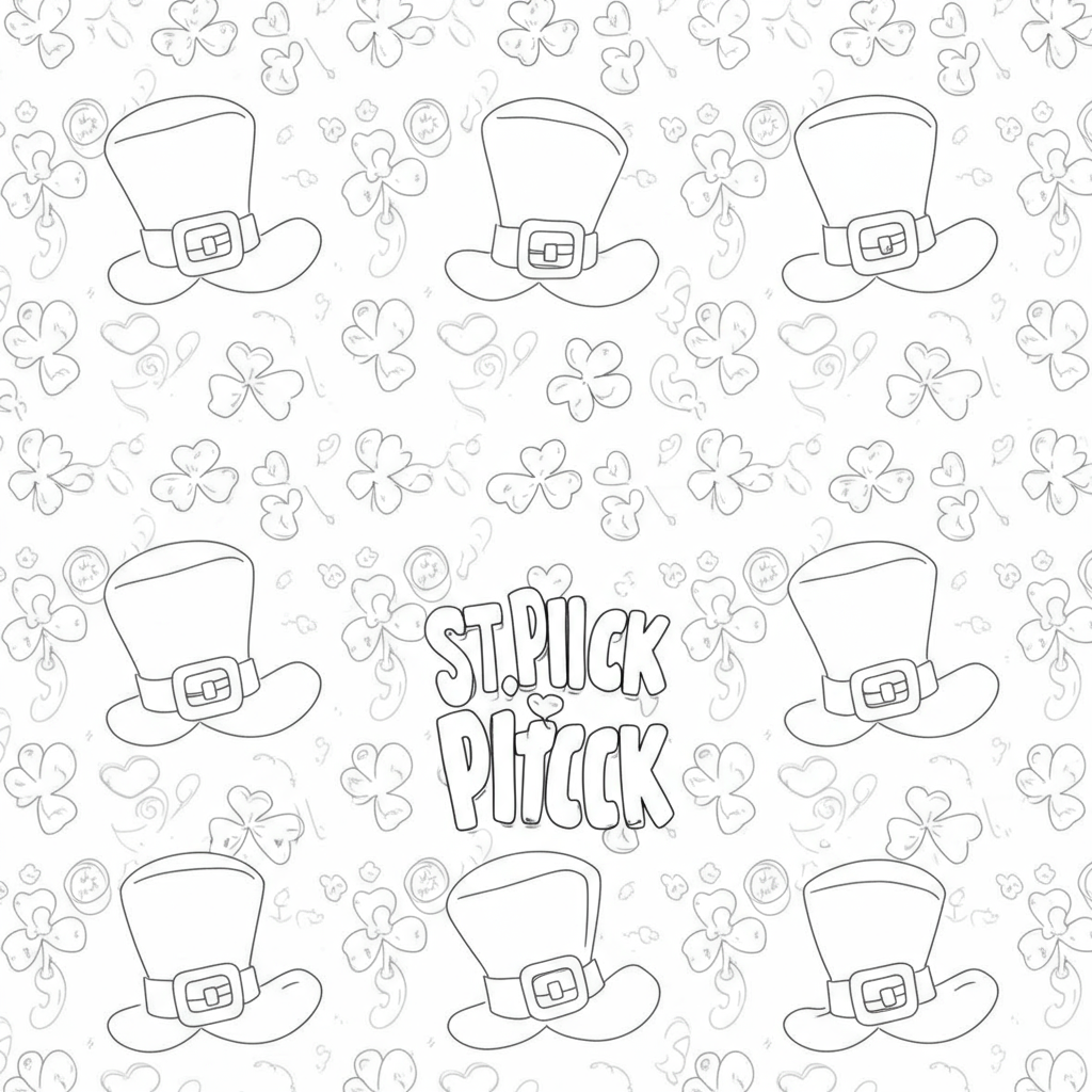 st patrick day pattern coloring page
