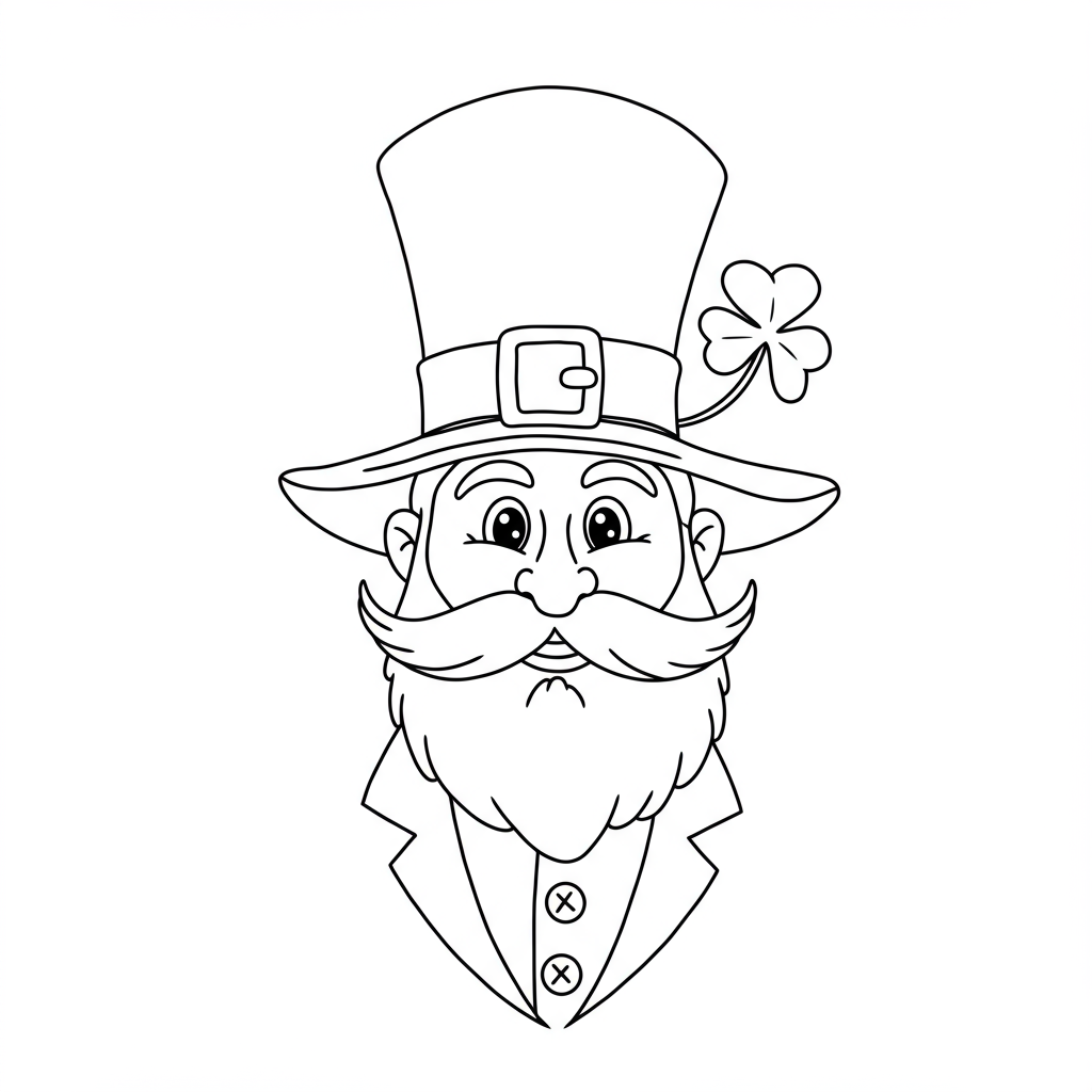 st patrick day portrait coloring page