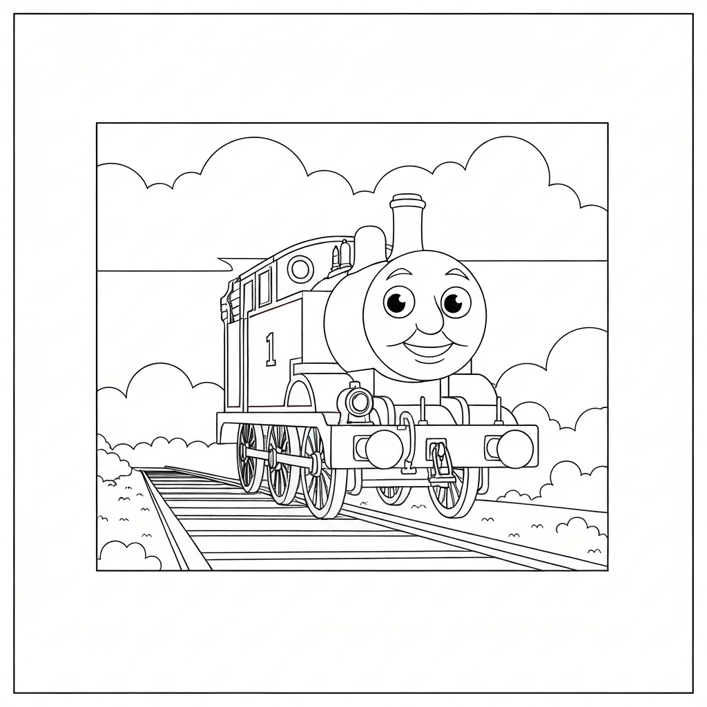 thomas die lokomotive zum Ausdrucken abstrakte Malvorlage