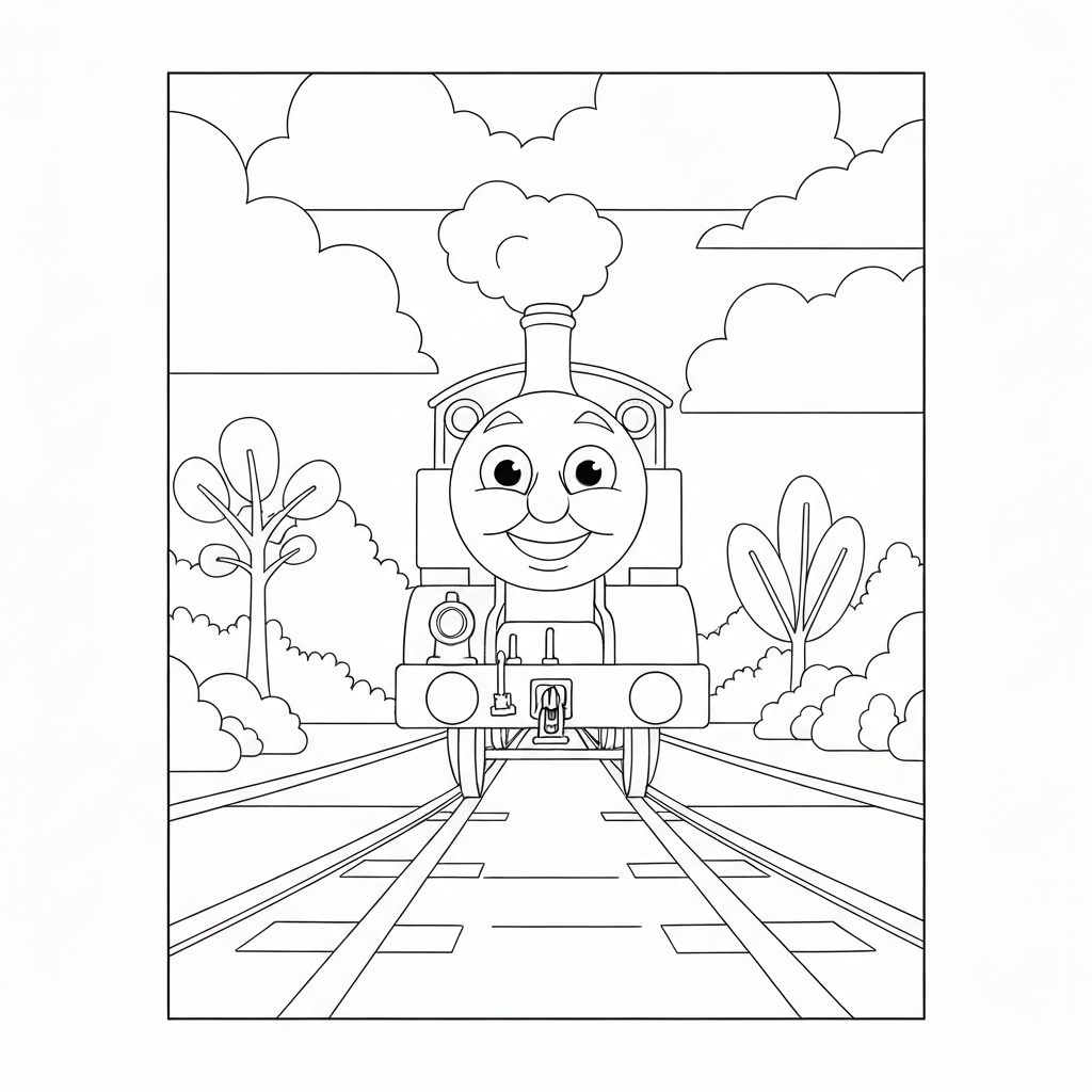 thomas die lokomotive zum Ausdrucken Baby-Malvorlage