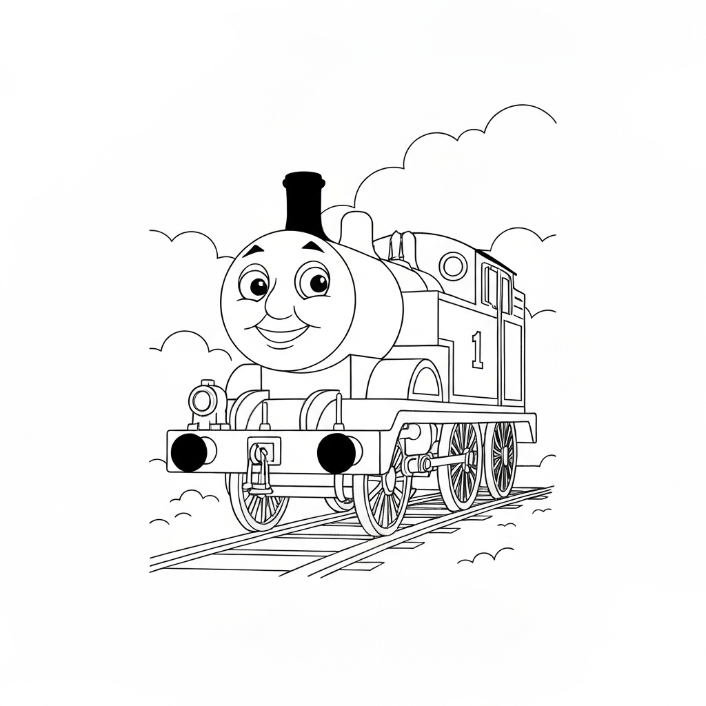 thomas die lokomotive zum Ausdrucken dekorative Malvorlage