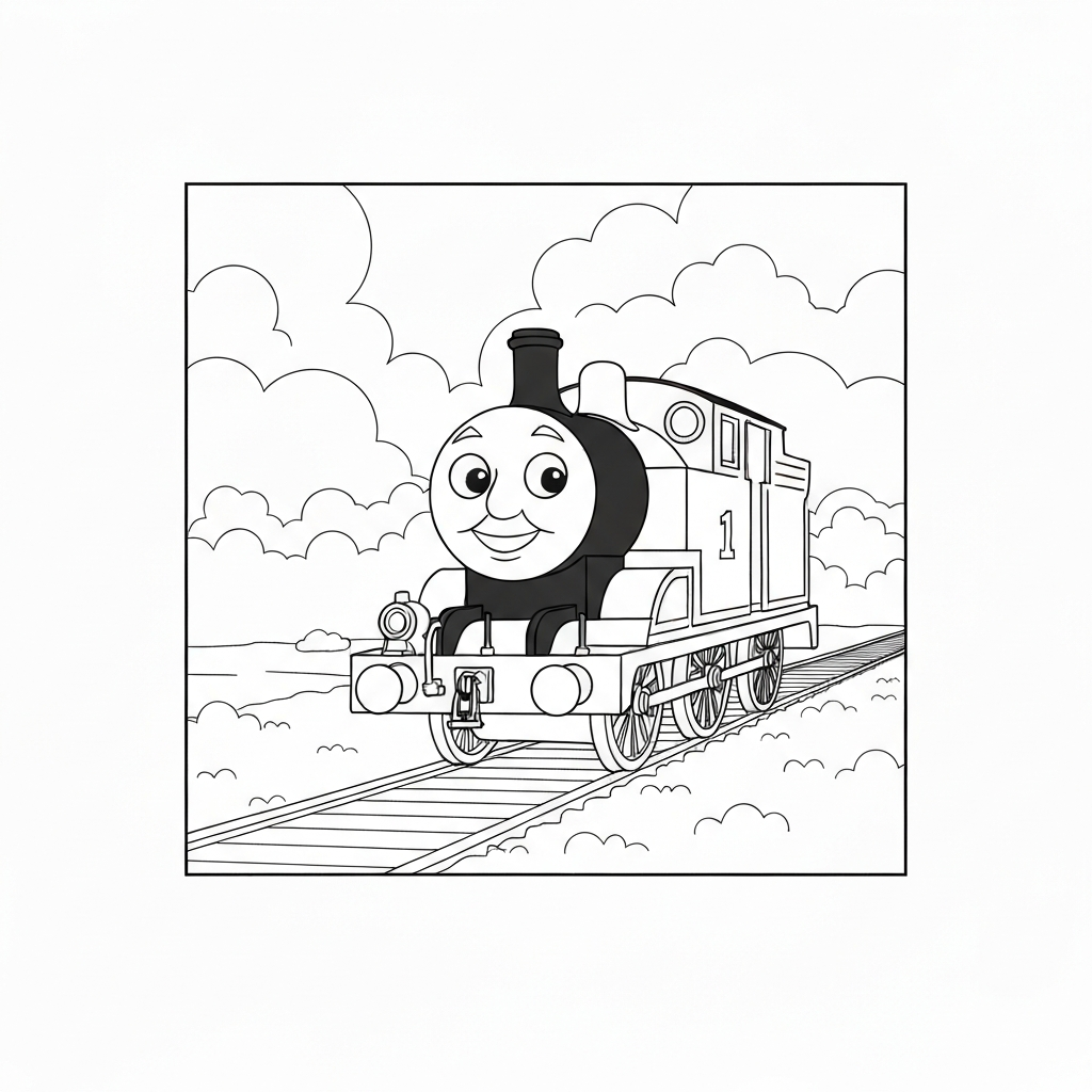 thomas die lokomotive zum Ausdrucken lehrreiche Malvorlage