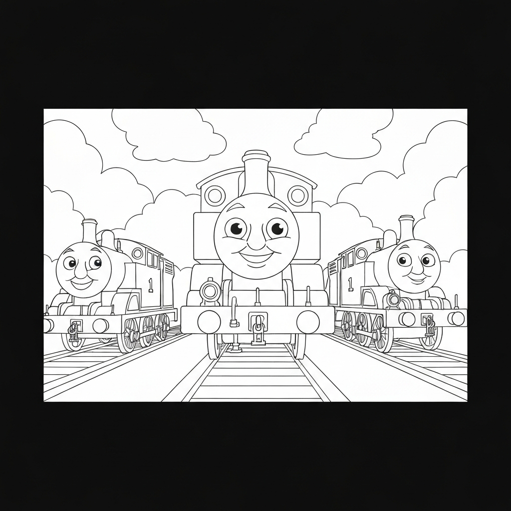 thomas die lokomotive zum Ausdrucken Muster-Malvorlage