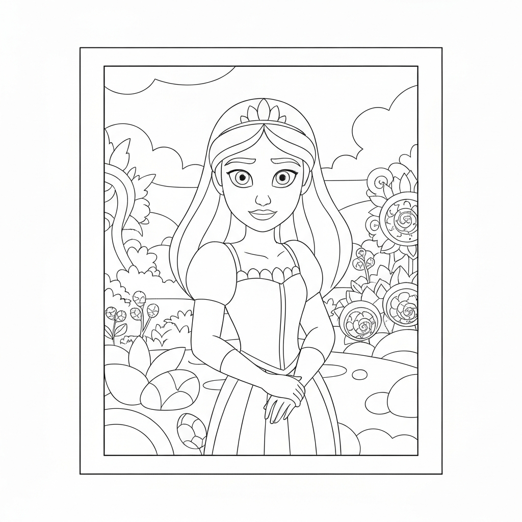 tiana disegni da colorare ritratto