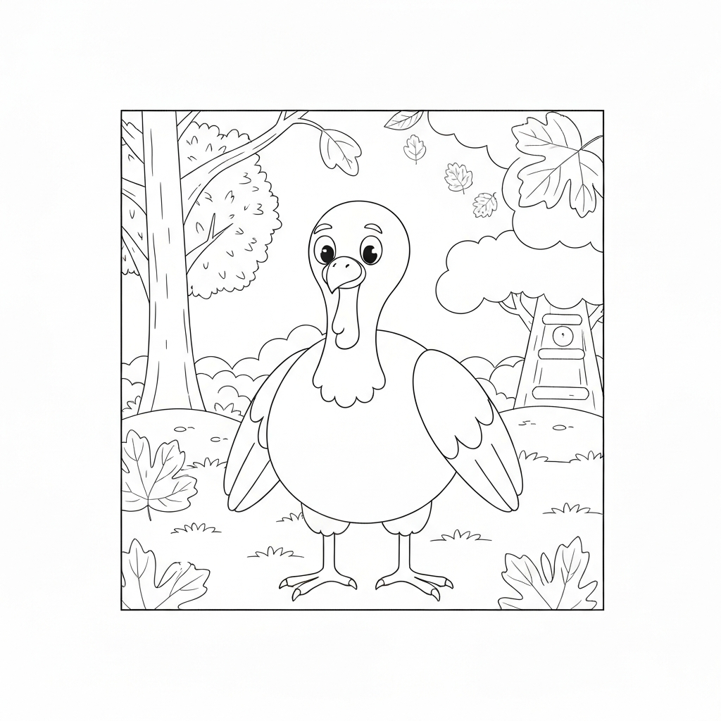 turkey educational coloring page