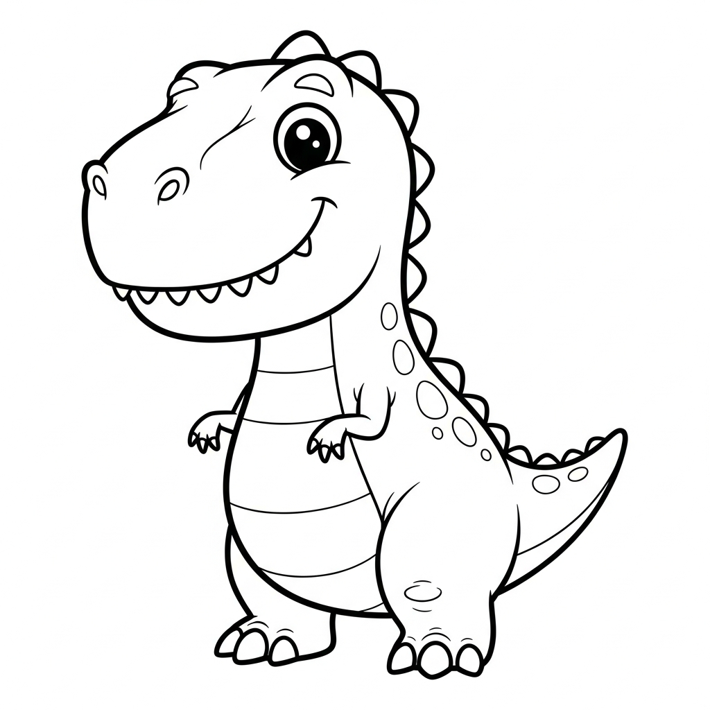 tyrannosaurus rex cute coloring page