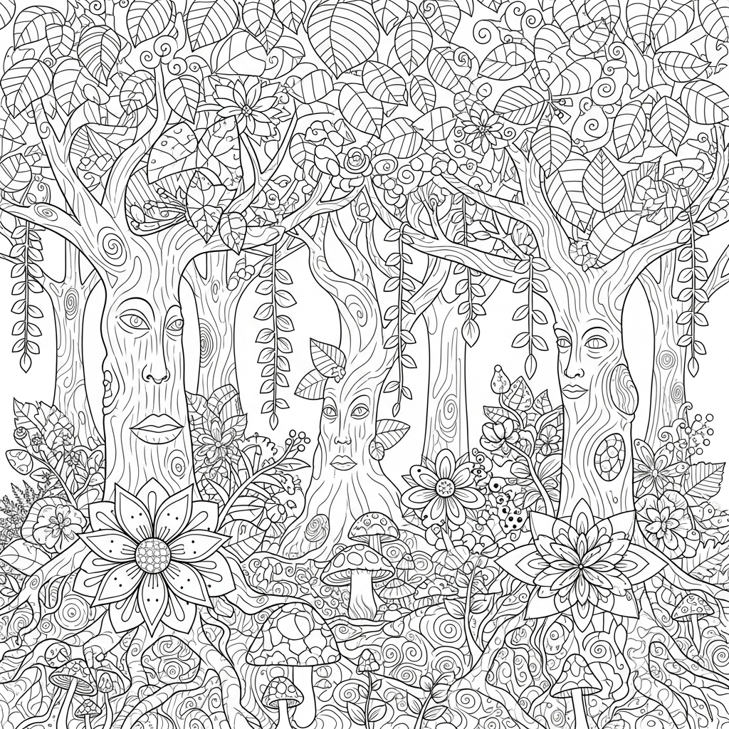 willt abstract coloring page