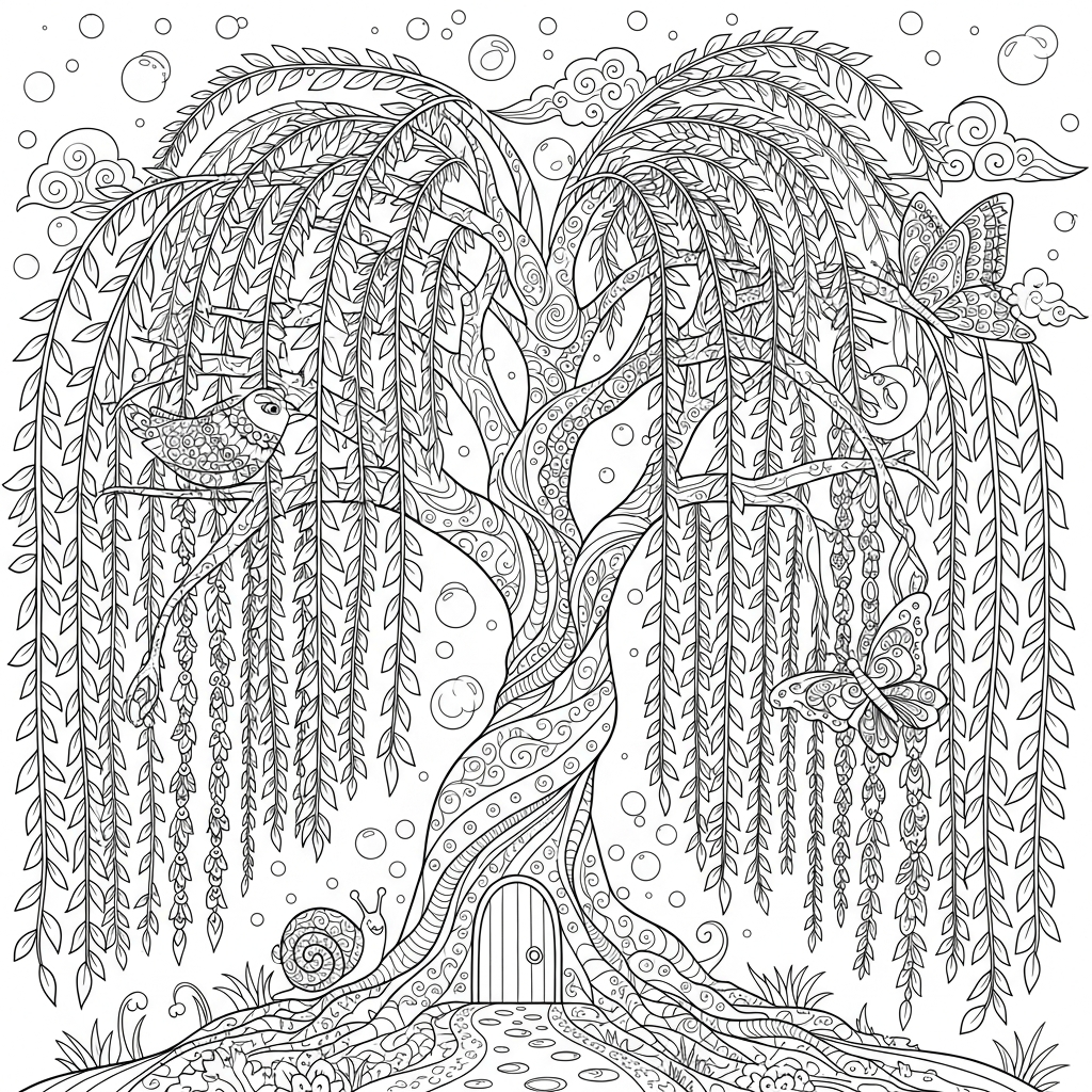 willt decorative coloring page