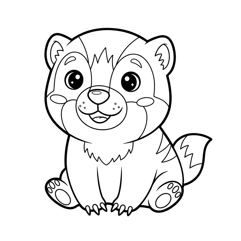 wolverine cute coloring page