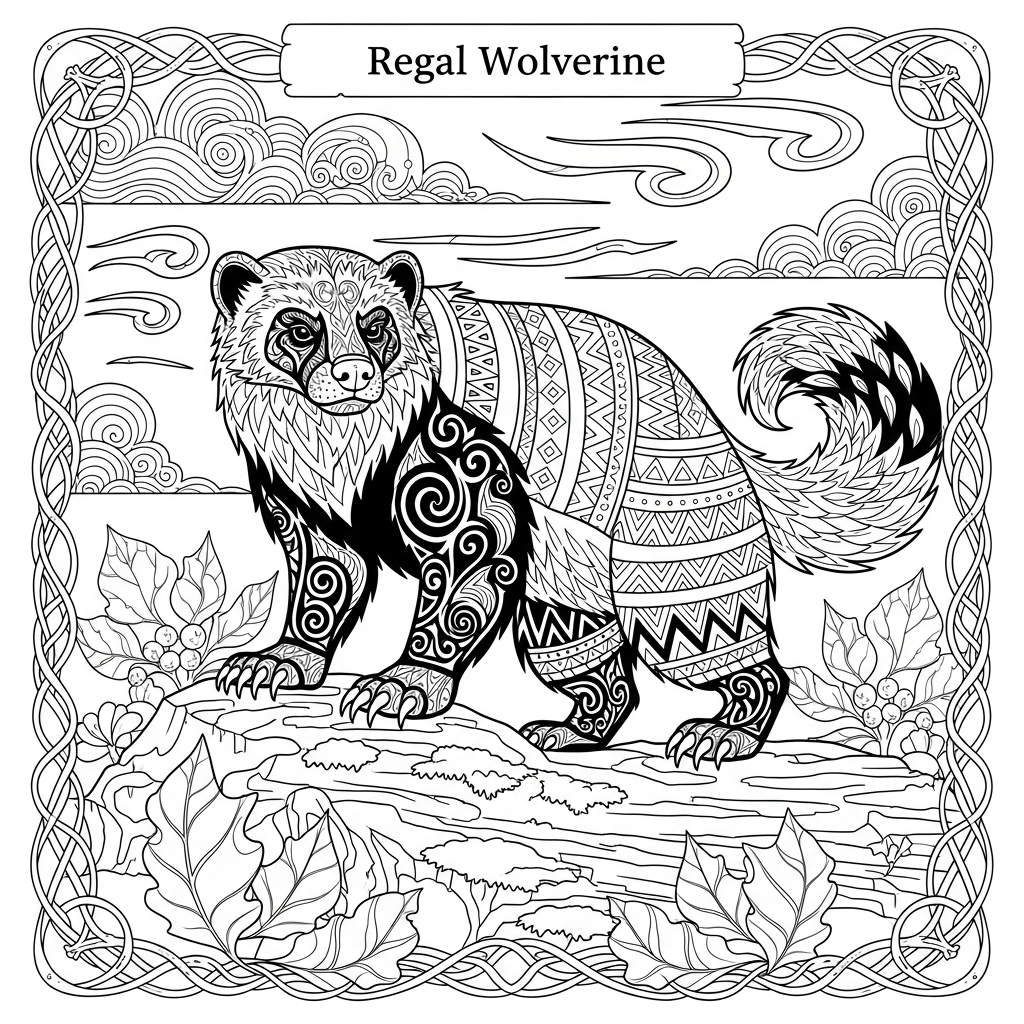 wolverine decorative coloring page