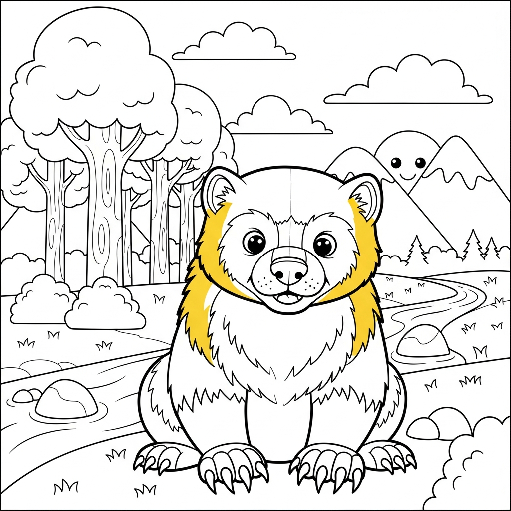 wolverine detailed coloring page