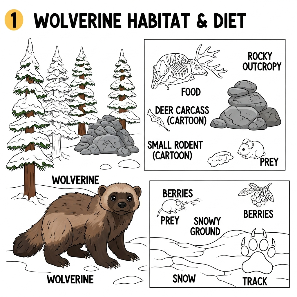 wolverine educational coloring page