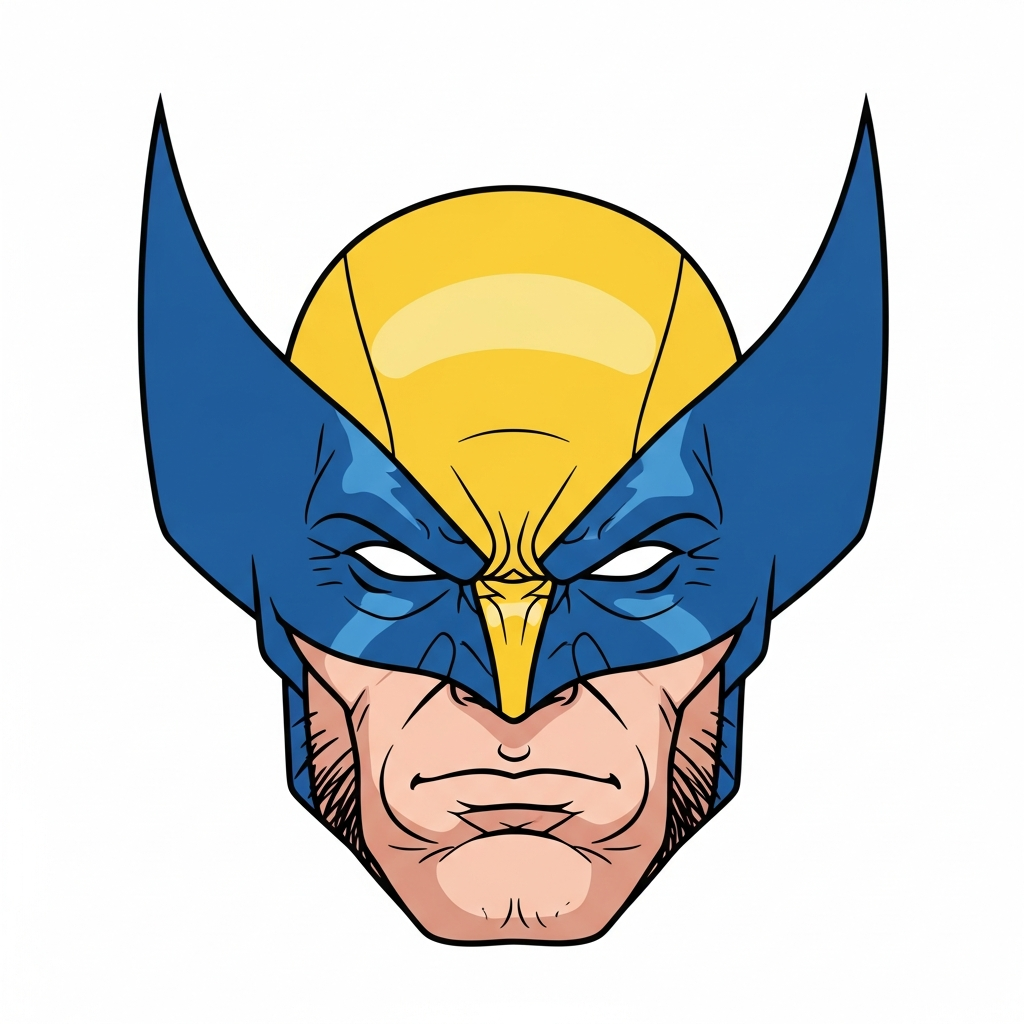wolverine portrait coloring page