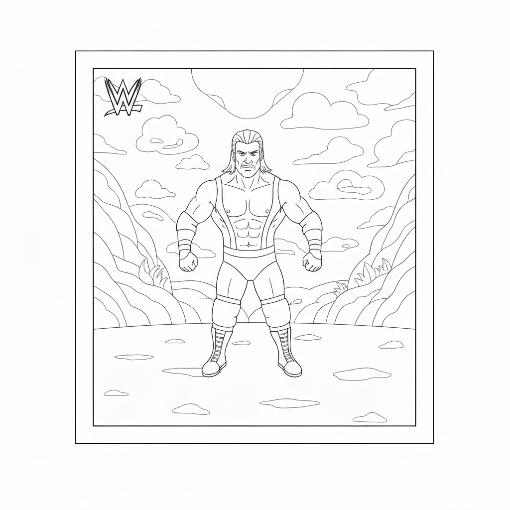 kreskówkowa kolorowanka wwe wrestling