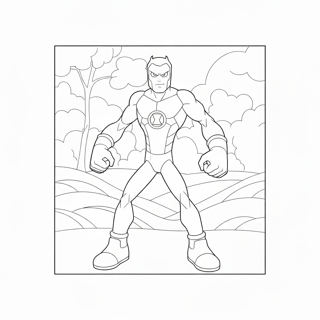 página para colorir decorativa do ben 10