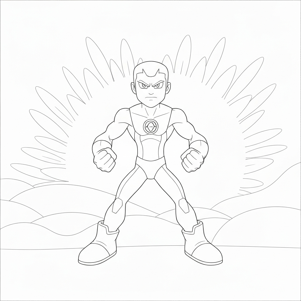 página para colorir mandala do ben 10
