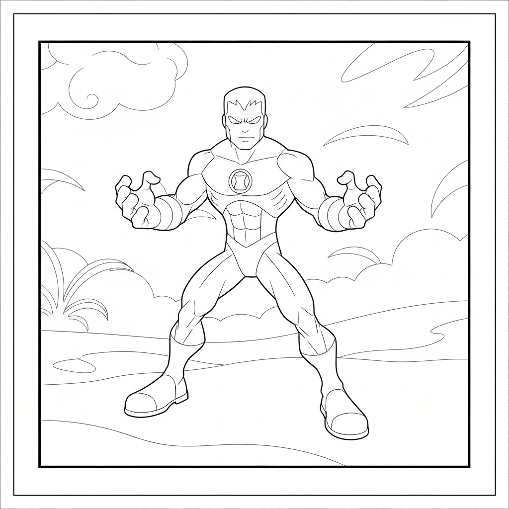 ben ten action coloring page