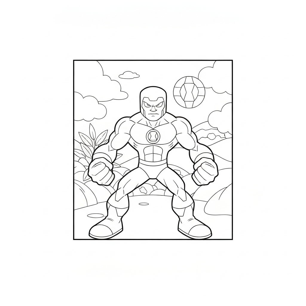 ben ten cartoon coloring page