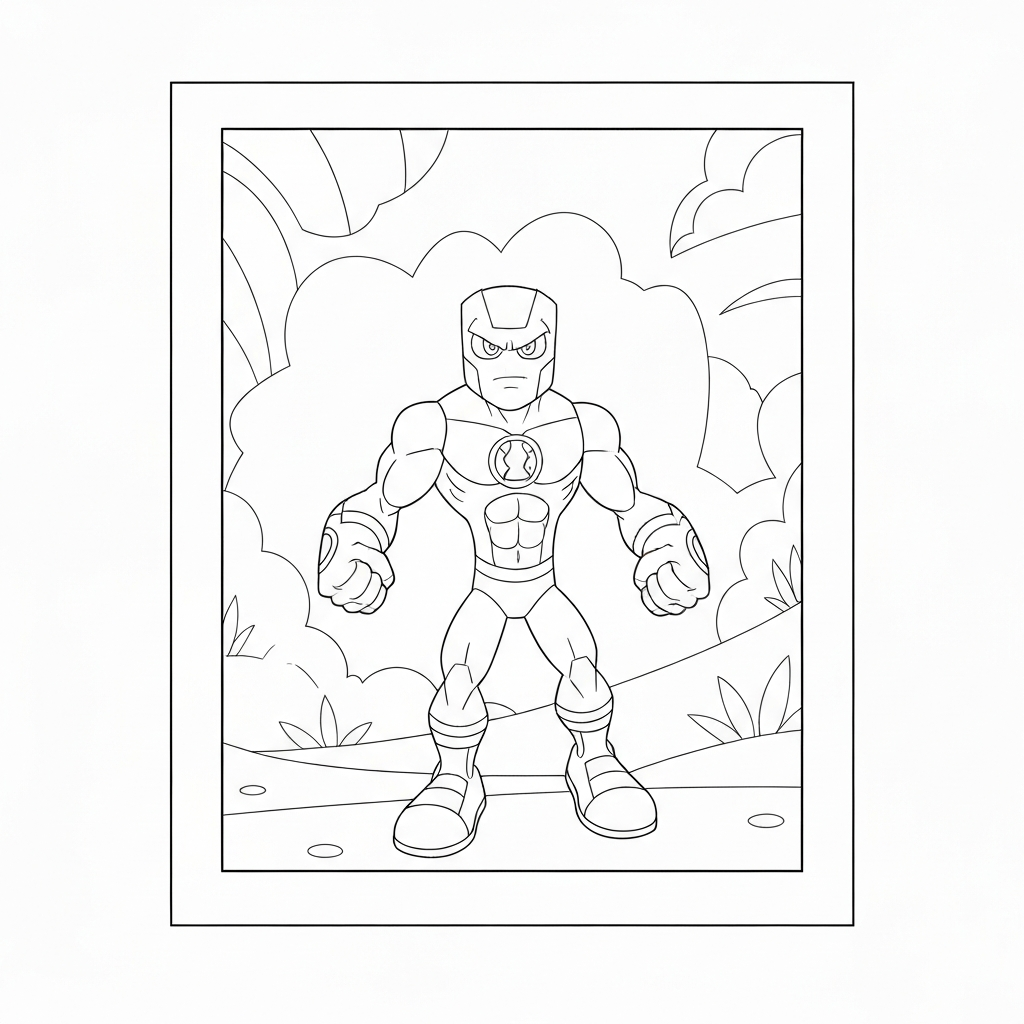 ben ten cute coloring page