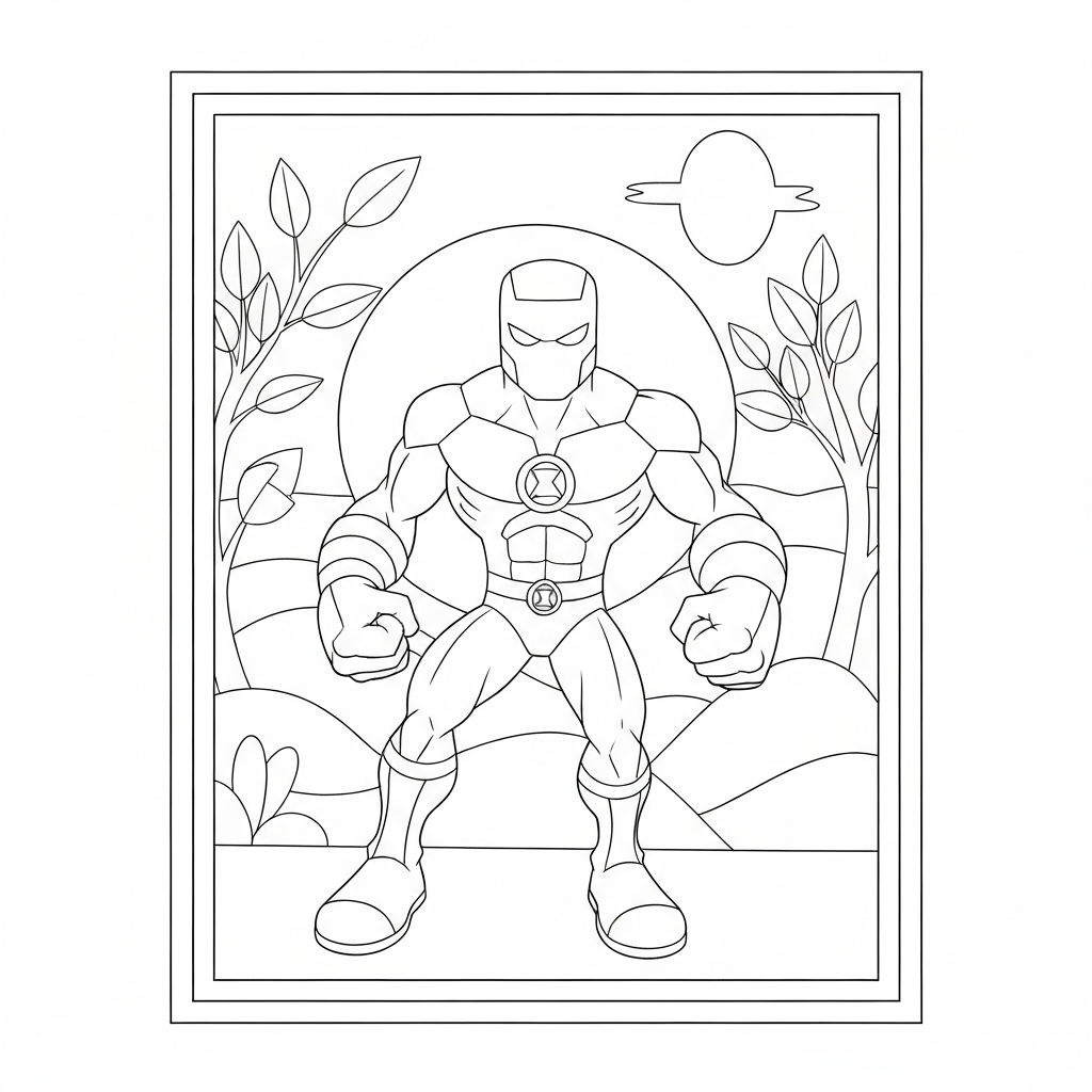 ben ten easy coloring page