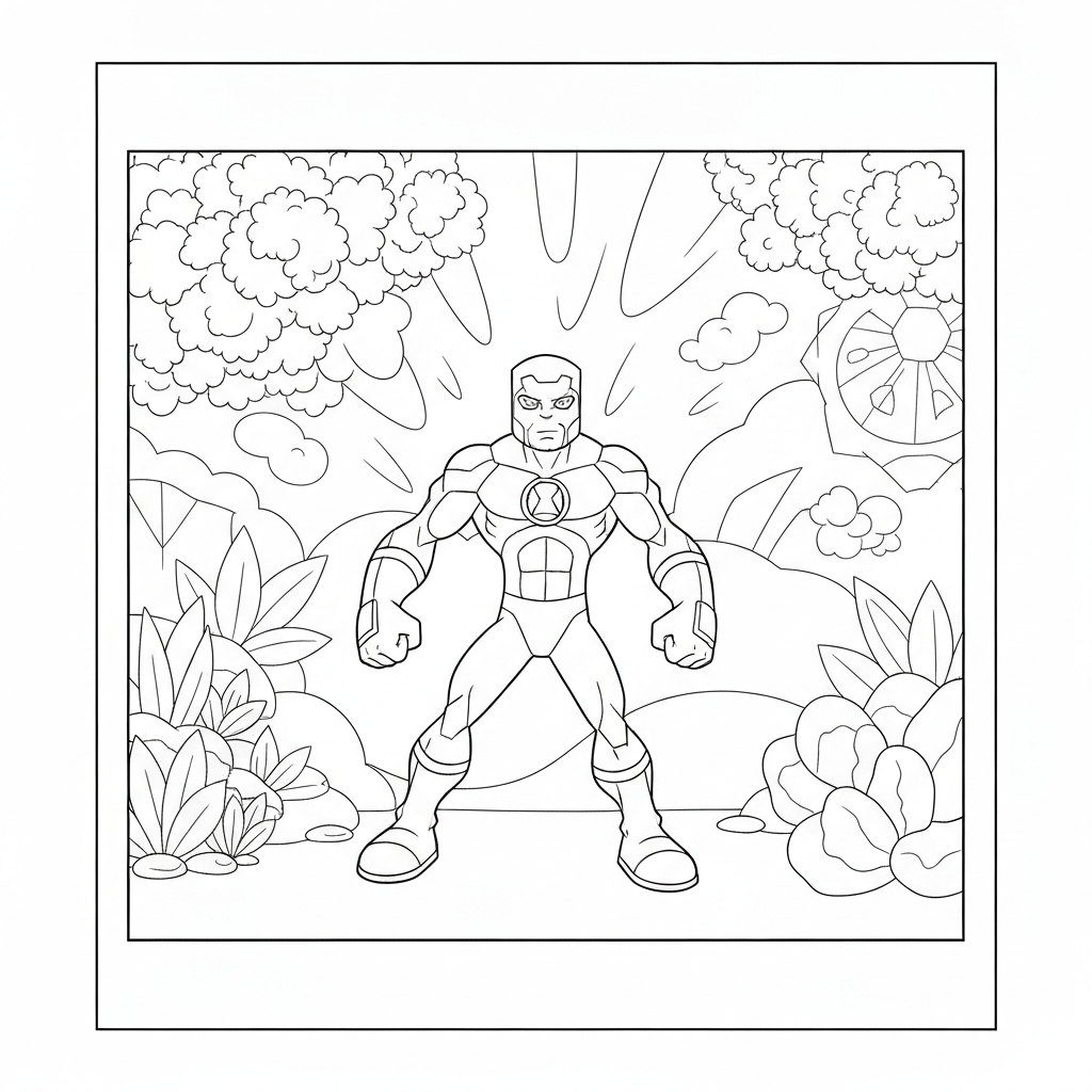 ben ten educational coloring page