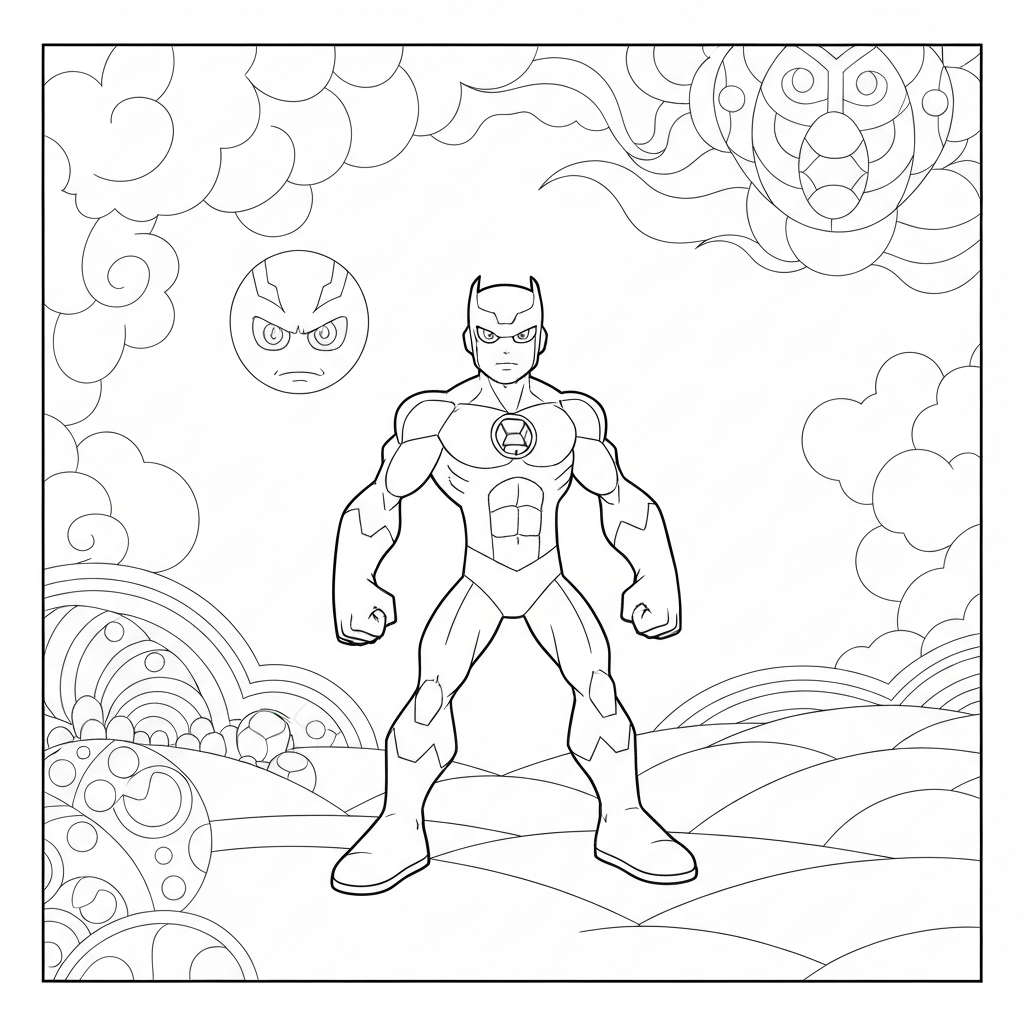 ben ten mandala coloring page