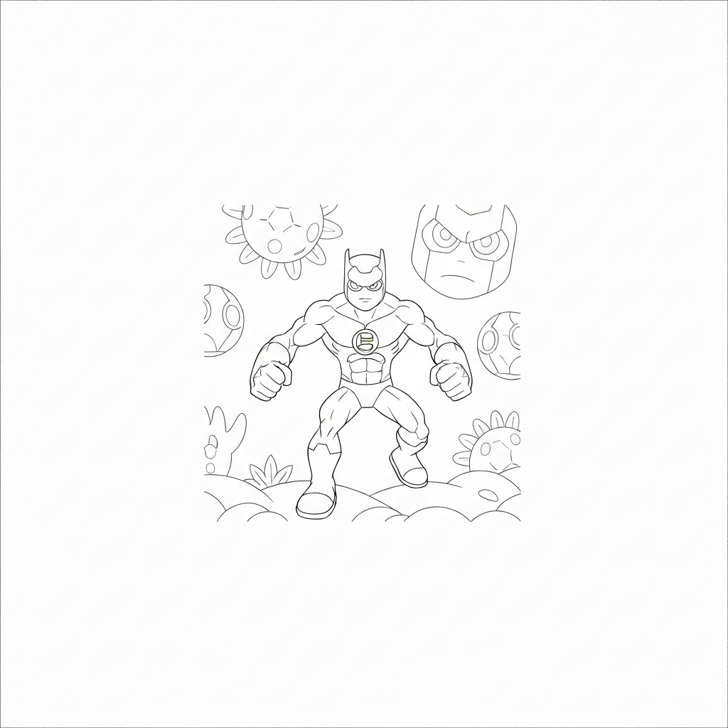 ben ten pattern coloring page