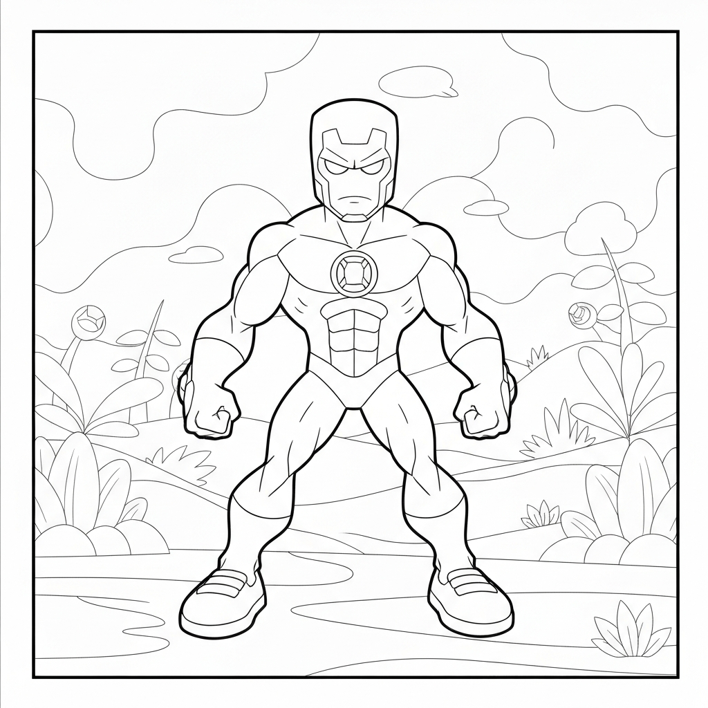 ben ten portrait coloring page