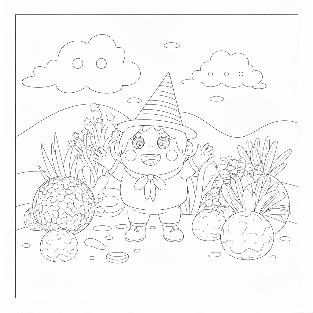 birthday card detailed coloring page