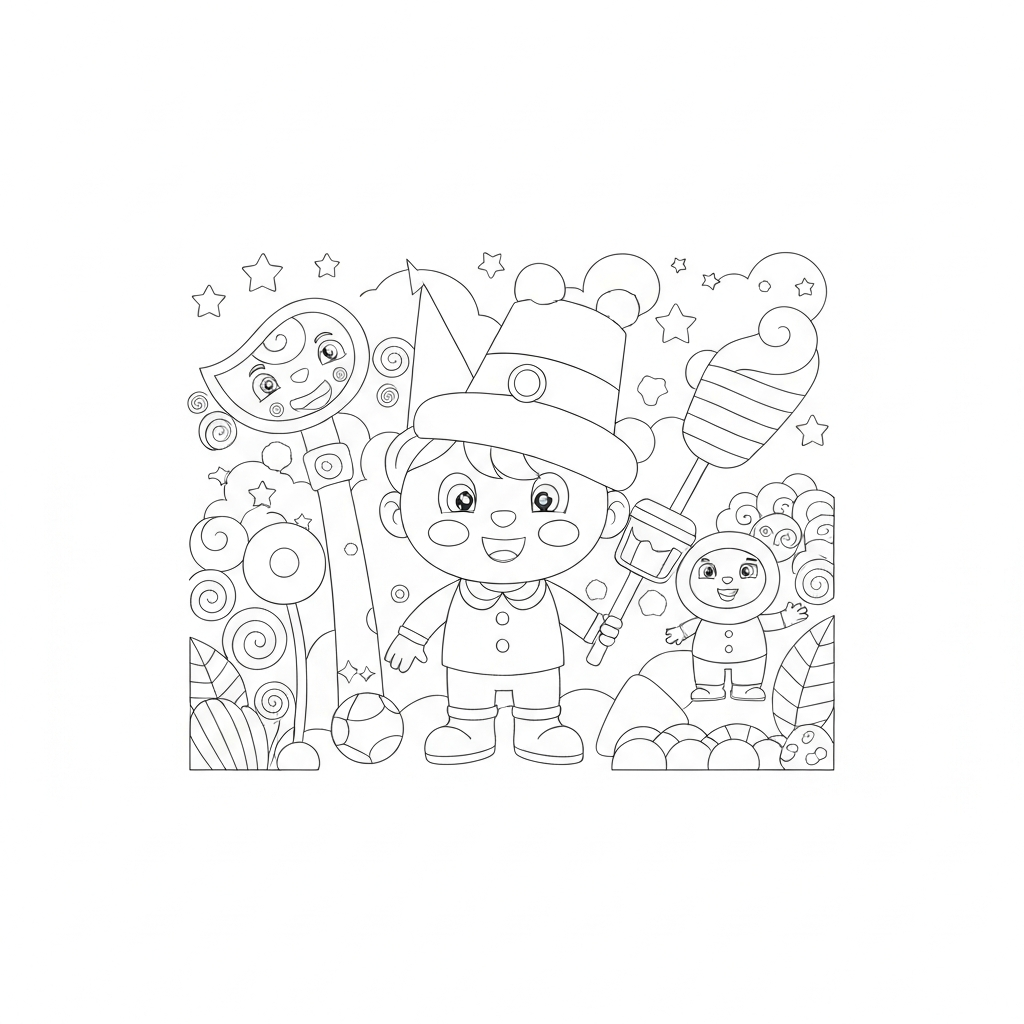 birthday card pattern coloring page